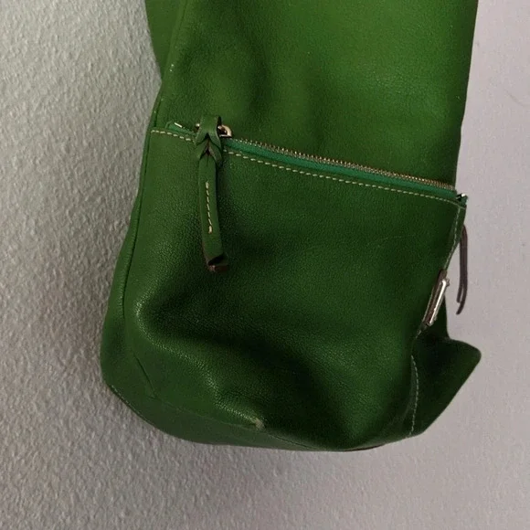 Dooney & Bourke Green Leather Satchel Shoulder Bag - Picture 3 of 6